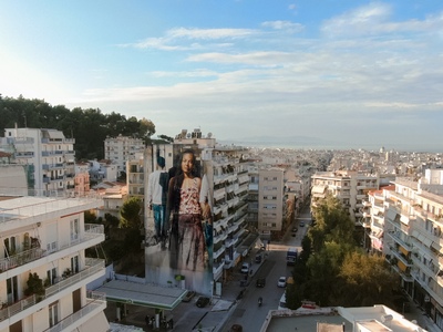 Guido Van Helten, Κορίνθου 131, Πάτρα 2021