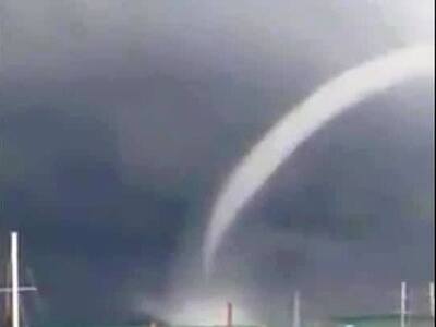 Εντυπωσιακός υδροστρόβιλος στην Κερύνεια...