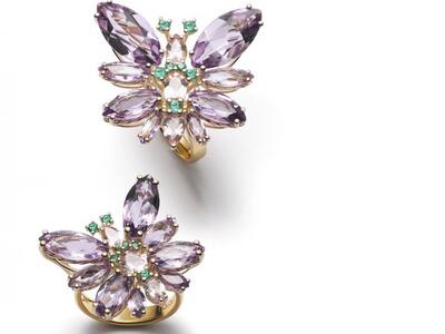 Ροζ χρυσό, αμέθυστοι και κουαρτζ στα άνθ...