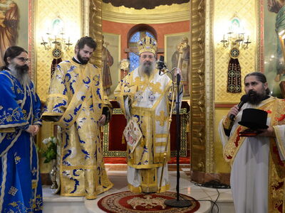 Ο Μητροπολίτης Πατρών χειροτόνησε σε διάκονο στον πανηγυρίζοντα ναό του Αγ. Νικολάου, τον Ν. Κουστουράκη