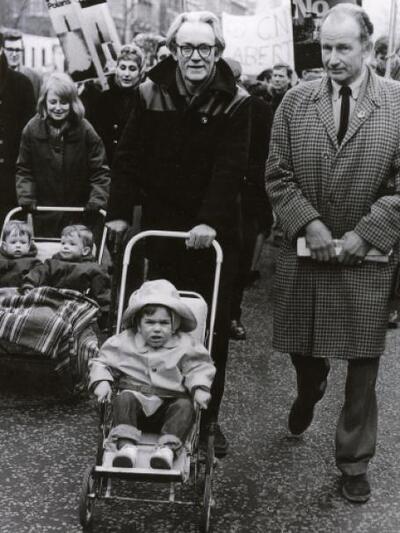 Ο Michael Foot, παλαιός ηγέτης του Εργατ...