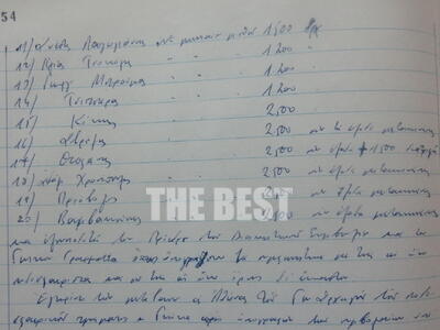 Η αμοιβή του, όπως φαίνεται στα πρακτικά...