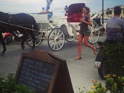 Τρέχοντας στις Σπέτσες η Δήμητρα Ματσούκ...