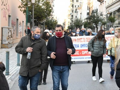 Στην πορεία του Εργατικού Κέντρου ο Κ. Π...