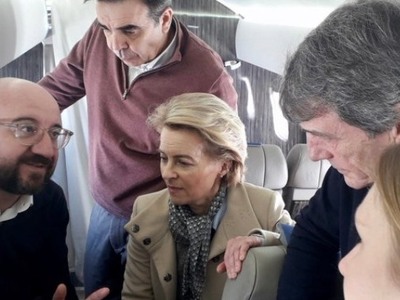 Στον Έβρο η ηγεσία της ΕΕ - Πέταξαν με ελικόπτερο