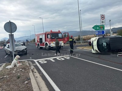 Λαμία: Νεκρός 54χρονος σε τροχαίο - Σώθη...