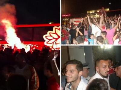 Αποθεωτική υποδοχή από 300 φίλους του Ολ...