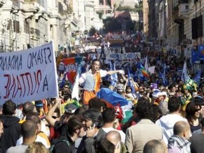 Ρώμη: Διαμαρτυρία για τις περικοπές στην παιδεία