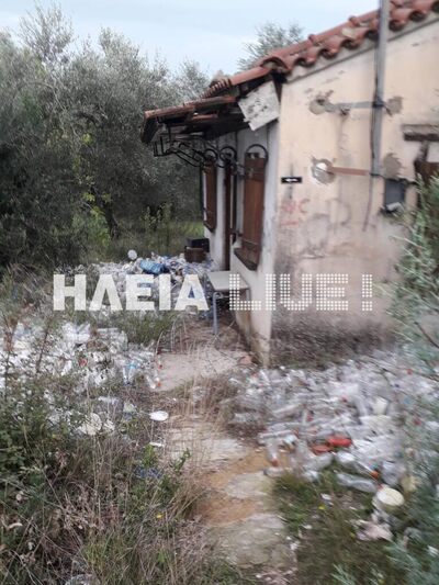 Η αγροικία - τρώγλη που ζούσε τα τελευταία χρόνια ο 38χρονος.