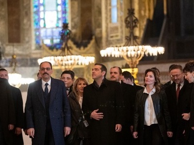 Στην Αγία Σοφία ο πρωθυπουργός Αλέξης Τσ...