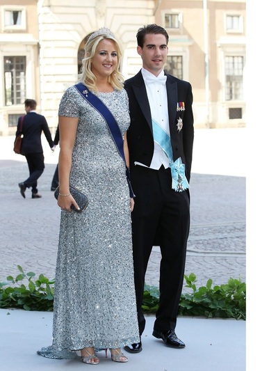 Με τον αδελφό της Φίλιππο, που παντρεύ...