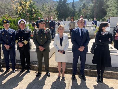 Η Χριστίνα  Αλεξοπούλου στο μνημόσυνο το...