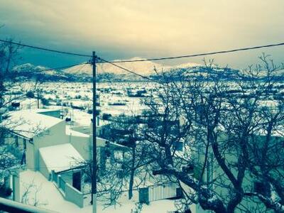 Επιμένει ο χιονιάς, στην Κρήτη!