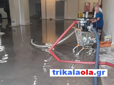  Τρικάλα: Πλημμύρισε το υπόγειο του νοσο...