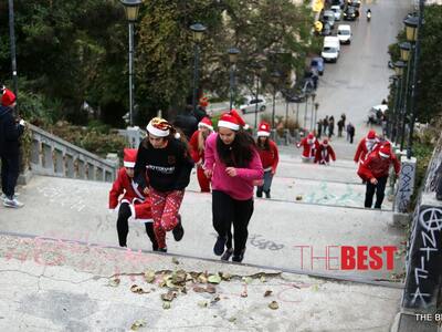 Πάτρα: Χαρούμενοι κι αθλητικοί Αη-Βασίλη...
