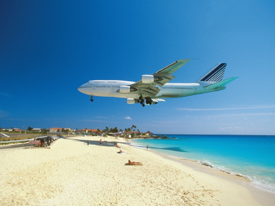 H διάσημη παραλία Mahο στο St. Maarten