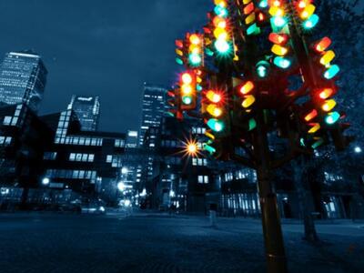 Χριστουγεννιάτικο δέντρο από φανάρια (φω...
