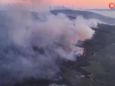 Φωτιά στη βορειοδυτική Τουρκία: Ο καπνός...