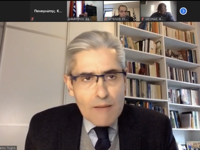 Ο Άγγελος Τσιγκρής στην τηλεδιάσκεψη για...