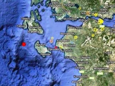 Σεισμός 3,7 Ρίχτερ δυτικά της Ζακύνθου
