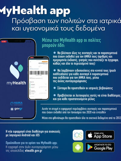 MyHealth app: Πρόσβαση των πολιτών στα ι...
