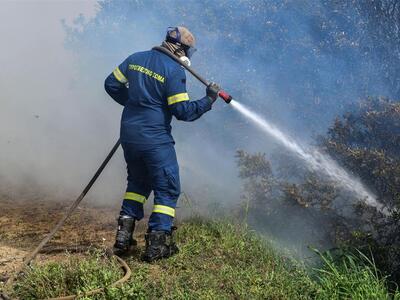 Αχαΐα: Σε ύφεση η φωτιά έξω από τα Καραίικα 