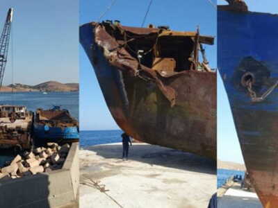  Εντυπωσιακό βίντεο από ανέλκυση ναυαγίου στην Κέα