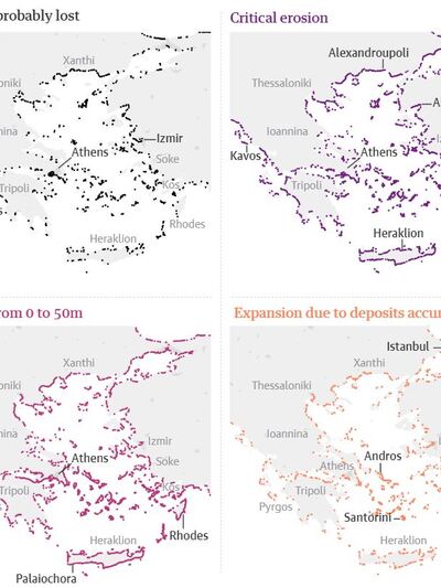 Οι μισές αμμώδεις παραλίες στην Ελλάδα κινδυνεύουν να εξαφανιστούν έως το 2100- Σε αυτές και παραλίες της Ηλείας Οι μισές αμμώδεις παραλίες στην Ελλάδα κινδυνεύουν να εξαφανιστούν έως το 2100- Σε αυτές και παραλίες της Ηλείας
