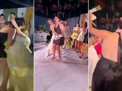 Ρίψη ανθοδέσμης σε γάμο οδήγησε σε επική...