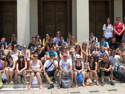 Ξενάγηση ξένων φοιτητών στο δημαρχείο, π...