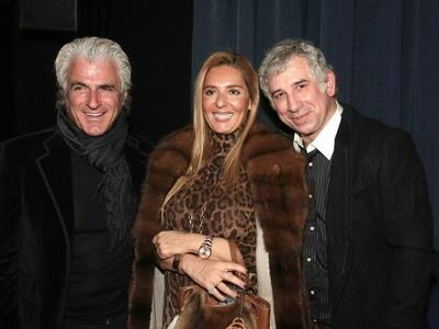 Ο Πέτρος Φιλιππίδης με το ζεύγος Λυμπέρη 