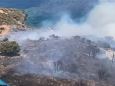 Μεγάλη φωτιά στο Ρέθυμνο της Κρήτης - Επ...