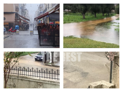 Αχαΐα: Πλημμύρες και πάλι σε Ρίο και στα...