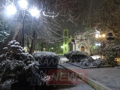 Στα λευκά από χθες το βράδυ η πόλη των Κ...