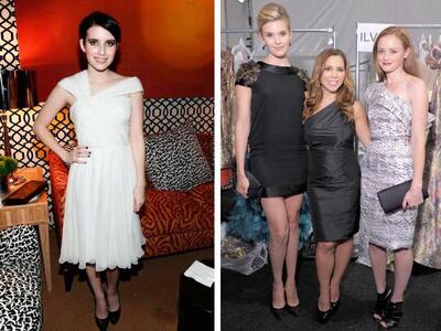 Αριστερά η Emma Roberts και δεξιά η Magg...