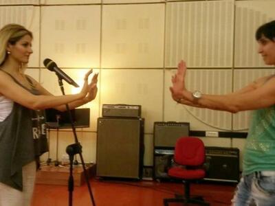 Η Μαρία Έλενα Κυριάκου στη σκηνή της Eur...