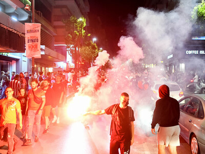 ΔΕΙΤΕ ΝΕΕΣ ΦΩΤΟ: Τα πανηγύρια των Ολυμπιακών στην Πάτρα