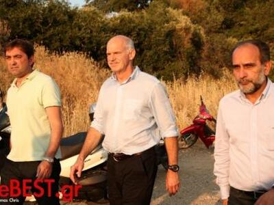 Στα μέτωπα της φωτιάς ο Γιώργος Παπανδρέ...