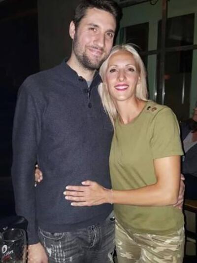 Με τον αδερφό της Γιώργο