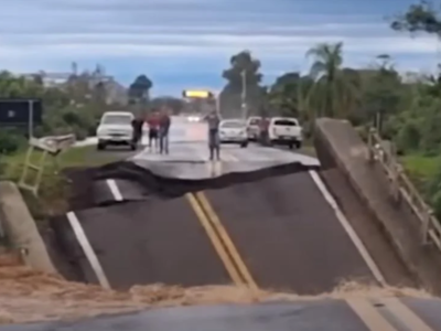 Βραζιλία: Η στιγμή κατάρρευσης γέφυρας σ...