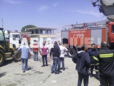 Πύργος: Πήρε φωτιά φορτηγό της ανακύκλωσης