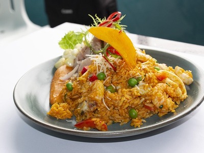 Τραγανό ρύζι με γαρίδες στο Air Fryer - ...