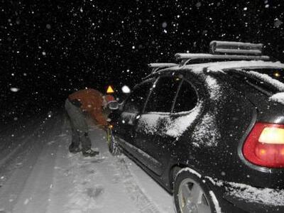 Με αλυσίδες η κυκλοφορία στην ορεινή Κορινθία