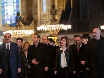 Η επίσκεψη του Αλέξη Τσίπρα στην Αγιά Σο...