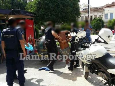 Άγριο ξύλο μεταξύ μεθυσμένων στο κέντρο της Λαμίας