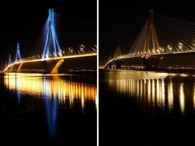 Η γεφυρα Χαρ. Τρικούπης πριν τις 8.30 μμ...