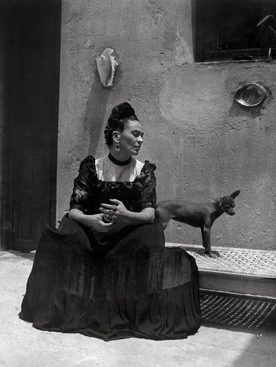 Η Φρίντα Κάλο με ένα xoloitzcuintle στο ...