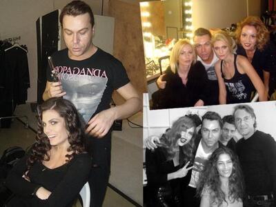 Στιγμιότυπα από το backstage. Ο Τρύφωνας...