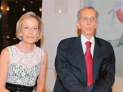 O Kωνσταντίνος Αγγελόπουλος με τη σύζυγό...