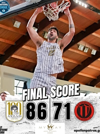 O Απόλλων Πατρών νίκησε εύκολα 86-71 το Παγκράτι (βίντεο)- Ήττα για τον Γλαύκο